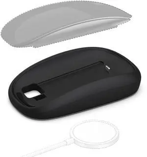 Cevorenx Magic Mouses Charger Base Wireless Charging Dock for Apple Magic Mouse 2 (Lightning), Ergonomic Wand Mouse Grip with MagSafe Charging Support (Black),Charger and Mouse not Included Cevorenx Magic Mouses Charger Base Wireless Charging Dock for Apple Magic Mouse 2 (Lightning), Ergonomic Wand Mouse Grip with MagSafe Charging Support (Black),Charger and Mouse not Included