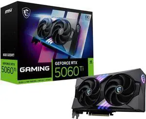 msi Gaming RTX 5060 Ti 8G, OC Graphics Card - 8GB GDDR7, NVIDIA Blackwell Architecture, DisplayPort x 3 (2.1a), HDMI 2.1b, Extreme Performance msi Gaming RTX 5060 Ti 8G, OC Graphics Card - 8GB GDDR7, NVIDIA Blackwell Architecture, DisplayPort x 3 (2.1a), HDMI 2.1b, Extreme Performance