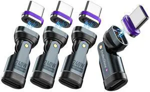 EndlesShine Magnetic USB C to C Adapter, 16-Pin 540Anti-Arc Rotating Swivel, PD 240W Fast Charging 480Mbps Data Transfer, Secure Connection for Laptops Tablets, 3X Stronger Neodymium Magnet EndlesShine Magnetic USB C to C Adapter, 16-Pin 540Anti-Arc Rotating Swivel, PD 240W Fast Charging 480Mbps Data Transfer, Secure Connection for Laptops Tablets, 3X Stronger Neodymium Magnet