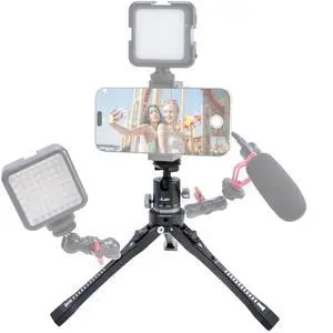 Fotga Aluminum Desktop Tripod for DSLR Camera Cell Phone Action Camera Video Recording Vlogging Live Stream Selfie Webcam 360 Rotating Ball Head 90 Tilt Ball Head,1/4"-20 Cold Shoe Mounts Fotga Aluminum Desktop Tripod for DSLR Camera Cell Phone Action Camera Video Recording Vlogging Live Stream Selfie Webcam 360 Rotating Ball Head 90 Tilt Ball Head,1/4"-20 Cold Shoe Mounts