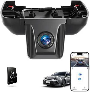 4K Dash Cam fit for Toyota Camry& Camry Hybrid L/LE/XLE/TRD, XSE/SE//SE Nightshade Edition 2021-2024, UHD 2160P Video, WiFi & App, 64GB Card, Loop Recording, G-Sensor 4K Dash Cam fit for Toyota Camry& Camry Hybrid L/LE/XLE/TRD, XSE/SE//SE Nightshade Edition 2021-2024, UHD 2160P Video, WiFi & App, 64GB Card, Loop Recording, G-Sensor