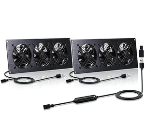 Xiaoqijia 2 Pack 3X 120mm Silent Cooling Fan ^^ 5V/12V USB/DC 6-Speed Timed Xiaoqijia 2 Pack 3X 120mm Silent Cooling Fan ^^ 5V/12V USB/DC 6-Speed Timed