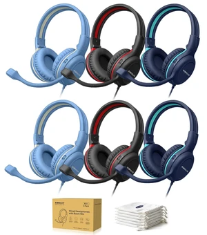 SIMOLIO KD-1 Color-Coded Classroom Headphones 6 Pack for Schools & Students SIMOLIO KD-1 Color-Coded Classroom Headphones 6 Pack for Schools & Students