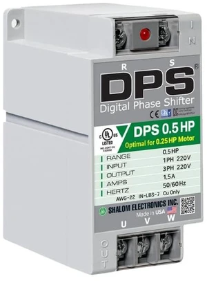 American DPS Digital Phase Converter 0.5HP, Single to 3 Phase, 1.5A 220V American DPS Digital Phase Converter 0.5HP, Single to 3 Phase, 1.5A 220V
