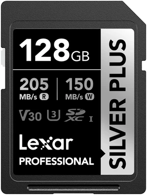 Lexar Professional Silver Plus SDXC UHS-I Card 128GB Memory Card Lexar Professional Silver Plus SDXC UHS-I Card 128GB Memory Card