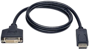 Tripp Lite DisplayPort to DVI Adapter Cable DP2DVI Video Converter for DP-M to DVI-I-F 3ft (P134-003) Tripp Lite DisplayPort to DVI Adapter Cable DP2DVI Video Converter for DP-M to DVI-I-F 3ft (P134-003)