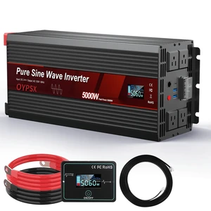 OYPSX 5000W Power Inverter 24V to 110V 120V AC Pure Sine Wave Inverter for RVs Truck Camping,Outdoor Off-Grid Power Converter with LCD Display,Wired Controller,AC Outlets USB Ports(24V-5000Watts) OYPSX 5000W Power Inverter 24V to 110V 120V AC Pure Sine Wave Inverter for RVs Truck Camping,Outdoor Off-Grid Power Converter with LCD Display,Wired Controller,AC Outlets USB Ports(24V-5000Watts)