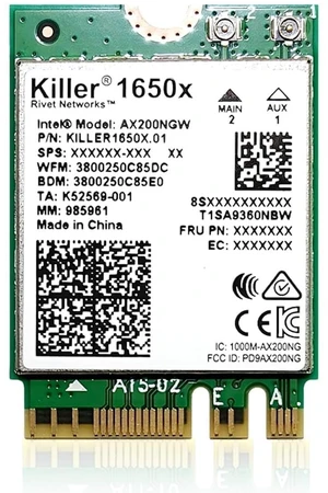 HighZer0 Electronics AX1650x Killer Series WiFi 6 Upgrade ^^ Gaming WiFi Adapter ^^ M.2 WiFi Card for PC ^^ 2.4 Gbps WiFi for PC ^^ Supports Bluetooth 5.2 & Intel, AMD, Windows 10+, Linux HighZer0 Electronics AX1650x Killer Series WiFi 6 Upgrade ^^ Gaming WiFi Adapter ^^ M.2 WiFi Card for PC ^^ 2.4 Gbps WiFi for PC ^^ Supports Bluetooth 5.2 & Intel, AMD, Windows 10+, Linux