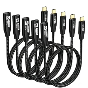 URELEGAN USB C Extension Cable 6FT 5-Pack (100W/10Gbps/4K@60Hz) URELEGAN USB C Extension Cable 6FT 5-Pack (100W/10Gbps/4K@60Hz)