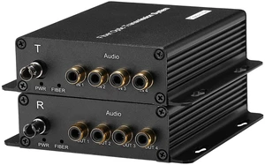 Hebbeko 4 Port Analog Audio Over Fiber Converter Adapter ST RCA to Fiber Extenders Singlemode Single Fiber up to 20Km Multimode 500m A Pair Hebbeko 4 Port Analog Audio Over Fiber Converter Adapter ST RCA to Fiber Extenders Singlemode Single Fiber up to 20Km Multimode 500m A Pair