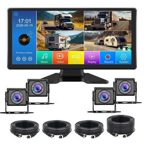 VEKOOTO Truck Camera System, 4CH Backup Camera with 10.36'' Touch Screen, Waterproof 4 AHD Rear Side View Camera, for Truck/Semi-Trailer/Camper/RV/Bus VEKOOTO Truck Camera System, 4CH Backup Camera with 10.36'' Touch Screen, Waterproof 4 AHD Rear Side View Camera, for Truck/Semi-Trailer/Camper/RV/Bus