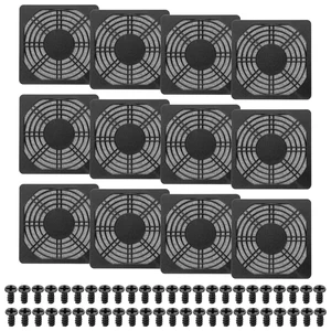 PATIKIL 110mm Fan Filter Grill, 12 Pcs Plastic Ventilation Dustproof Grill Cover Cooling Ventilator with Screws for Industry Workshop Computer Case Refrigerators Air Conditioning, Black PATIKIL 110mm Fan Filter Grill, 12 Pcs Plastic Ventilation Dustproof Grill Cover Cooling Ventilator with Screws for Industry Workshop Computer Case Refrigerators Air Conditioning, Black