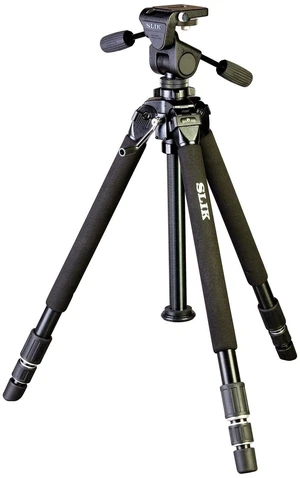 SLIK Professional II-LE Aluminum Tripod with 3-Way Pan Head, for Mirrorless/DSLR Sony Nikon Canon Fuji Cameras and More - Black (616-816) SLIK Professional II-LE Aluminum Tripod with 3-Way Pan Head, for Mirrorless/DSLR Sony Nikon Canon Fuji Cameras and More - Black (616-816)