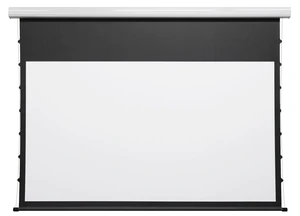 Tensioned Motorized Electric Drop Down 4K/8K Projection Screen, 133" Diagonal 16:9 Matte White with White Aluminum Case Silver Ticket Products P169133 Tensioned Motorized Electric Drop Down 4K/8K Projection Screen, 133" Diagonal 16:9 Matte White with White Aluminum Case Silver Ticket Products P169133