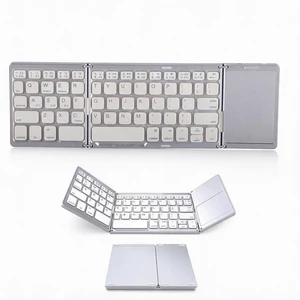 Zunate Foldable Bluetooth Keyboard with Touchpad, Rechargeable Full Size Slim Pocket Folding Keyboard, USB C Portable Keyboard for Android, PC, Tablet (Silvery Zunate Foldable Bluetooth Keyboard with Touchpad, Rechargeable Full Size Slim Pocket Folding Keyboard, USB C Portable Keyboard for Android, PC, Tablet (Silvery