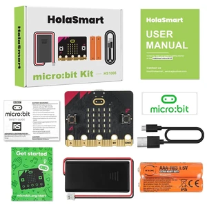 HolaSmart Micro:bit Board V2 Kit for Programming Education with USB Cable Battery Holder Built in Sensors 5x5 LED Matrix for School Teens Beginners HolaSmart Micro:bit Board V2 Kit for Programming Education with USB Cable Battery Holder Built in Sensors 5x5 LED Matrix for School Teens Beginners