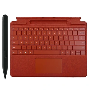 Pro 11 Signature Keyboard with Slim Pen 2 Compatible with Microsoft Surface Pro 11/10/9/8,Pro 10 Magnetic Signature Keyboard for Microsoft Surface Pro 11/10/9/8/X with Slim Pen 2(Poppy Pro 11 Signature Keyboard with Slim Pen 2 Compatible with Microsoft Surface Pro 11/10/9/8,Pro 10 Magnetic Signature Keyboard for Microsoft Surface Pro 11/10/9/8/X with Slim Pen 2(Poppy