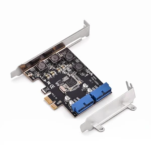 PCIe to USB 3.0 Header Card, 2 Internal 19 Pin Ports PCIe to USB 3.0 Header Card, 2 Internal 19 Pin Ports
