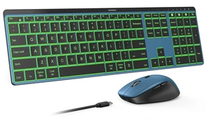 seenda COE64-3 Pro Wireless Bluetooth Keyboard Mouse Combo, 7-Color Backlit seenda COE64-3 Pro Wireless Bluetooth Keyboard Mouse Combo, 7-Color Backlit