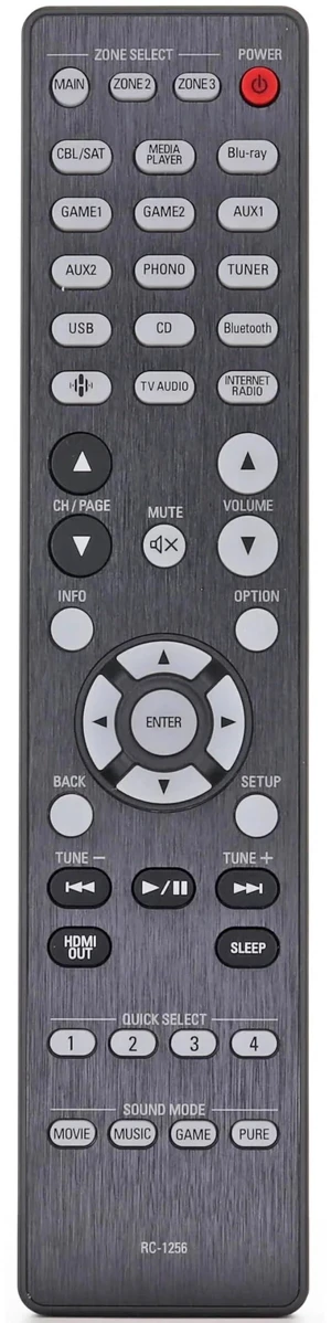 INTECHING RC-1258 AV Receiver Remote Control Replacement INTECHING RC-1258 AV Receiver Remote Control Replacement