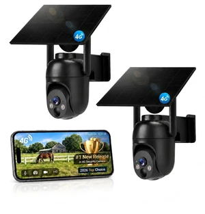 4G LTE Cellular Security Camera 2 Pack, Built-in SIM Card, Solar Powered 4G LTE Cellular Security Camera 2 Pack, Built-in SIM Card, Solar Powered