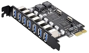 NFHK 7 Ports PCI-E to USB 3.0 HUB PCI Express Expansion Card Adapter 5Gbps for Motherboard NFHK 7 Ports PCI-E to USB 3.0 HUB PCI Express Expansion Card Adapter 5Gbps for Motherboard