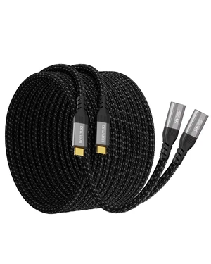 HOTUTUKI 2 Pack 10FT USB C Extension Cables, 20Gbps USB 3.2 Gen 2x2, 100W Fast Charge, 4K@60Hz Video, Male to Female Type C Extender, Nylon Braided for Thunderbolt 4/3, Monitor HOTUTUKI 2 Pack 10FT USB C Extension Cables, 20Gbps USB 3.2 Gen 2x2, 100W Fast Charge, 4K@60Hz Video, Male to Female Type C Extender, Nylon Braided for Thunderbolt 4/3, Monitor
