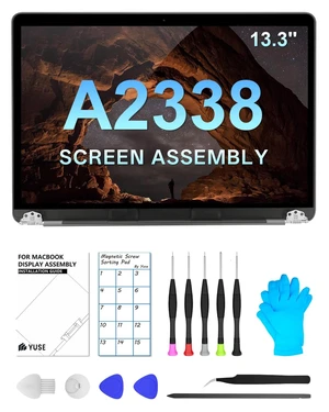 JQYDZH A2338 Replacement Screen 13.3" for MacBook Pro 13-inch 2020(M1) 2022(M2) Retina (Model: EMC 3578 EMC 8162 MYD83 MYD92 MYDA2 MYDC2 MNEQ3 MNEP3 MNEJ3) Full LCD Screen Display Assembly (Silver) JQYDZH A2338 Replacement Screen 13.3" for MacBook Pro 13-inch 2020(M1) 2022(M2) Retina (Model: EMC 3578 EMC 8162 MYD83 MYD92 MYDA2 MYDC2 MNEQ3 MNEP3 MNEJ3) Full LCD Screen Display Assembly (Silver)