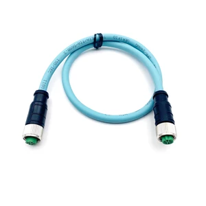 3.28ft M12 4 Pin D Code Female to Female Ethernet Cable, Aviation Plug Communication Industrial Connection Line for Encoder Industrial Automation PLC Network CAT5e Flexible Shield Waterproof 1Meter 3.28ft M12 4 Pin D Code Female to Female Ethernet Cable, Aviation Plug Communication Industrial Connection Line for Encoder Industrial Automation PLC Network CAT5e Flexible Shield Waterproof 1Meter