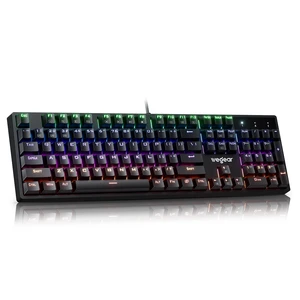 wegear Wired Mechanical Gaming Keyboard with Clicky Switch,104-Key, Black wegear Wired Mechanical Gaming Keyboard with Clicky Switch,104-Key, Black