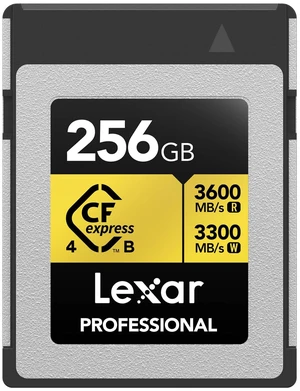 Lexar 256GB Professional Gold CFexpress 4.0 Type B Memory Card Lexar 256GB Professional Gold CFexpress 4.0 Type B Memory Card