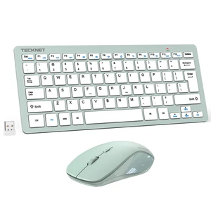 TECKNET Wireless Keyboard and Mouse Combo, Mini Cordless Computer Keyboard and Mouse Set 2.4GHz, Silent Adjustable 1600 DPI, Quiet Click, Lag-Free for Computer, Laptop, PC, Windows, Mac, Chrome TECKNET Wireless Keyboard and Mouse Combo, Mini Cordless Computer Keyboard and Mouse Set 2.4GHz, Silent Adjustable 1600 DPI, Quiet Click, Lag-Free for Computer, Laptop, PC, Windows, Mac, Chrome