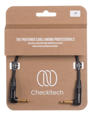 Checkitech Gratify G1704 Right Angle to Right Angle Pedal Cable - 1 Foot Checkitech Gratify G1704 Right Angle to Right Angle Pedal Cable - 1 Foot