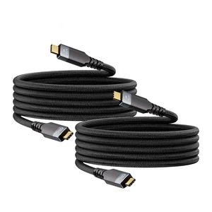 UPPDEFFST 2PACK 10FT Type-C Cords Compatible with Thunderbolt 3, Two USBC Cables 3.2 Gen 2,20Gbps High-Speed Transfer,100W Fast Charging,8K@30Hz&4K@120Hz Video,for Laptop/Monitor/Docking Station/SSD, UPPDEFFST 2PACK 10FT Type-C Cords Compatible with Thunderbolt 3, Two USBC Cables 3.2 Gen 2,20Gbps High-Speed Transfer,100W Fast Charging,8K@30Hz&4K@120Hz Video,for Laptop/Monitor/Docking Station/SSD,