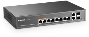 MokerLink 12 Port Gigabit PoE Switch with 8 PoE+ Port, 2 Gigabit Uplink, 2 SFP Port, 120W AI Detection, Qos & Extend, Fanless Metal Plug & Play Unmanaged Network Switch MokerLink 12 Port Gigabit PoE Switch with 8 PoE+ Port, 2 Gigabit Uplink, 2 SFP Port, 120W AI Detection, Qos & Extend, Fanless Metal Plug & Play Unmanaged Network Switch