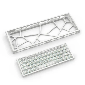 kutethy KY60 Hollow Out Aluminum Keyboard Case,60% Mechanical Keyboard Shell Custom Keyboard Barebones Compatible with Wooting60 Mad60 Win60 GH60 60HE(White) kutethy KY60 Hollow Out Aluminum Keyboard Case,60% Mechanical Keyboard Shell Custom Keyboard Barebones Compatible with Wooting60 Mad60 Win60 GH60 60HE(White)