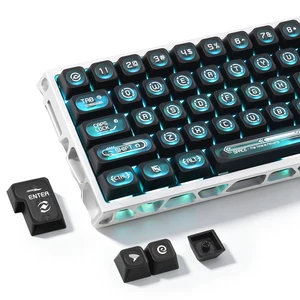 GEKUCAP Black PBT Minimalist Style Shine Through Keycaps GEKUCAP Black PBT Minimalist Style Shine Through Keycaps