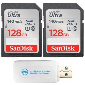 SanDisk 128GB Ultra SD Memory Card Class 10 (2 Pack) SDSDUNB-128G-GN6IN SanDisk 128GB Ultra SD Memory Card Class 10 (2 Pack) SDSDUNB-128G-GN6IN