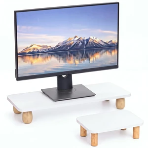 2 Pcs Monitor Stand Riser Wood Computer Monitor Stand with Small Stands 2 Pcs Monitor Stand Riser Wood Computer Monitor Stand with Small Stands