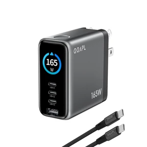 QQAPL 165W 4-Port GaN Charger, 140W USB-C Power Adapter for MacBook Pro/Air QQAPL 165W 4-Port GaN Charger, 140W USB-C Power Adapter for MacBook Pro/Air