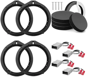 Complete 6.5 Inch Car Speaker Adapter Kit with Speaker Foam Rings, 4Pack Complete 6.5 Inch Car Speaker Adapter Kit with Speaker Foam Rings, 4Pack