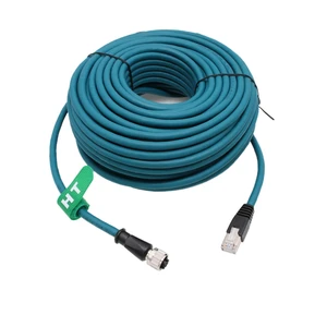 HangTon Ethernet Cable M12 X-Coded 8 Pin Female to RJ45 Cat7e Patch Cord for Industrial Automation Actuator Sensor Profibus Network Switches 20M HangTon Ethernet Cable M12 X-Coded 8 Pin Female to RJ45 Cat7e Patch Cord for Industrial Automation Actuator Sensor Profibus Network Switches 20M
