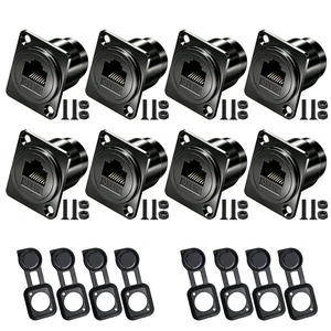 RIVIERA RJ45 Cat5 CAT6 Panel Mount Ethernet Coupler Female to Female 8 Pack RIVIERA RJ45 Cat5 CAT6 Panel Mount Ethernet Coupler Female to Female 8 Pack