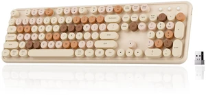 Cloud-W Colorful Wireless Bluetooth Keyboard (Milk-Tea Colorful) Cloud-W Colorful Wireless Bluetooth Keyboard (Milk-Tea Colorful)