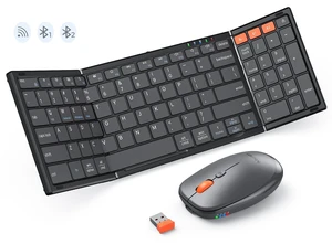 MEETION Foldable Keyboard and Mouse, 2.4GHz/Bluetooth Portable Set MEETION Foldable Keyboard and Mouse, 2.4GHz/Bluetooth Portable Set