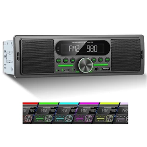 Single Din Car Stereo with Bluetooth 5.1 AM/FM, Built-in Dual Speakers Single Din Car Stereo with Bluetooth 5.1 AM/FM, Built-in Dual Speakers