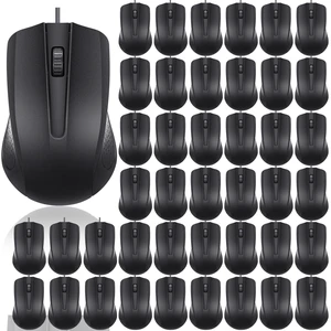 Xuhal 50 Pack Wired Computer Mouse Bulk Black, 1000 DPI Xuhal 50 Pack Wired Computer Mouse Bulk Black, 1000 DPI