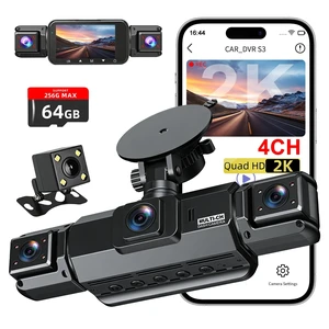 4 Channel 360 Dash Cam, 2K Front + 1080P Rear/Left/Right, 5GHz WiFi 20MB/s ^^ Free 64GB SD Card, APP Control, Night vision, 170 Wide Angle, WDRG-Sensor,24H Parking Mode, Loop RecordingSupercapacitor 4 Channel 360 Dash Cam, 2K Front + 1080P Rear/Left/Right, 5GHz WiFi 20MB/s ^^ Free 64GB SD Card, APP Control, Night vision, 170 Wide Angle, WDRG-Sensor,24H Parking Mode, Loop RecordingSupercapacitor