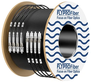 FLYPROFiber- 4 Core OM3 Multimode LC to LC Outdoor Fiber Patch Cable 50m FLYPROFiber- 4 Core OM3 Multimode LC to LC Outdoor Fiber Patch Cable 50m