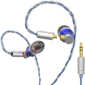 GUAEIMO G4M3B1L HiFi IEMs, Wired in-Ear Monitors with Detachable MMCX Cable, Professional Audiophile Earbuds, Aluminum Shell & 4-Strand Silver-Plated Cable, 3.5mm No Mic Blue Silver GUAEIMO G4M3B1L HiFi IEMs, Wired in-Ear Monitors with Detachable MMCX Cable, Professional Audiophile Earbuds, Aluminum Shell & 4-Strand Silver-Plated Cable, 3.5mm No Mic Blue Silver
